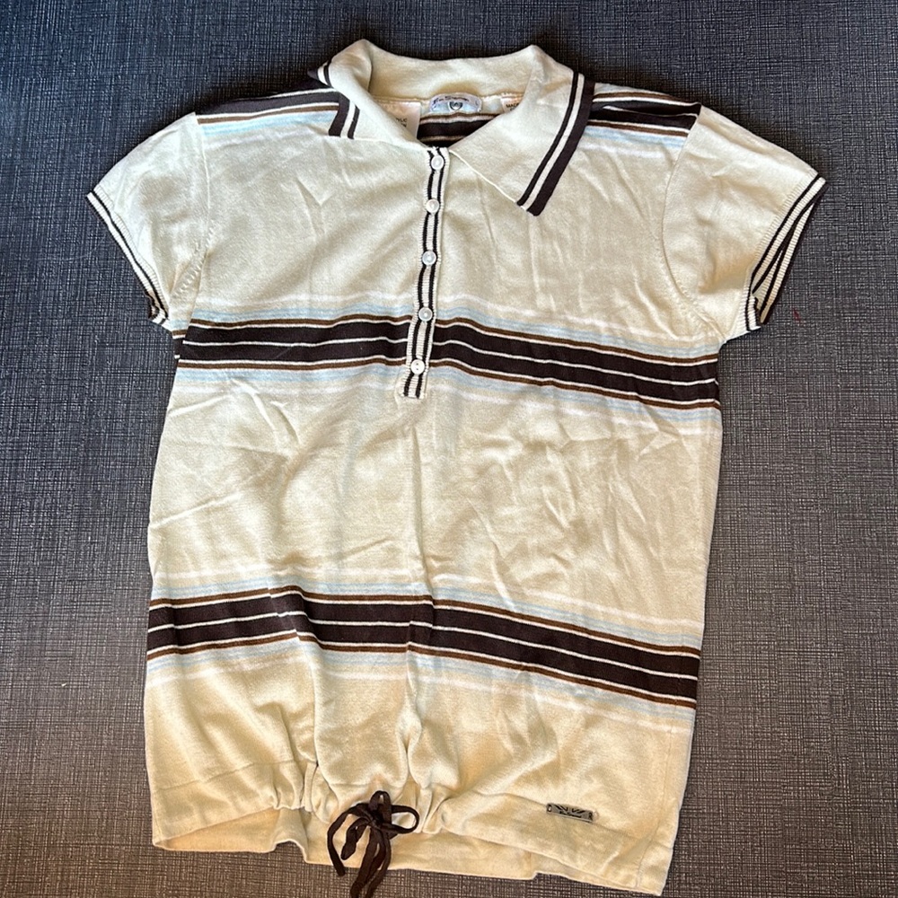 Ben Sherman tie waist short sleeve sweater polo. Excellent condition